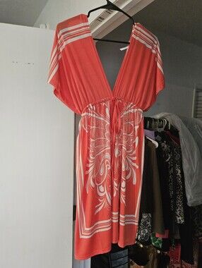 Cristinalove Dress Beach Coverup Retro Orange